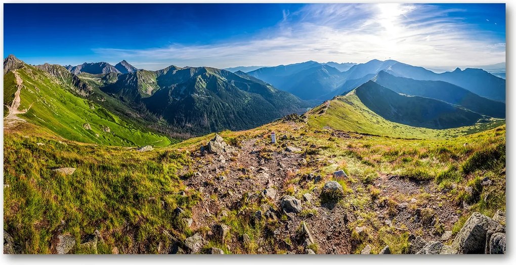 Fotótapéta üvegfalra Hegyi panoráma 140x70