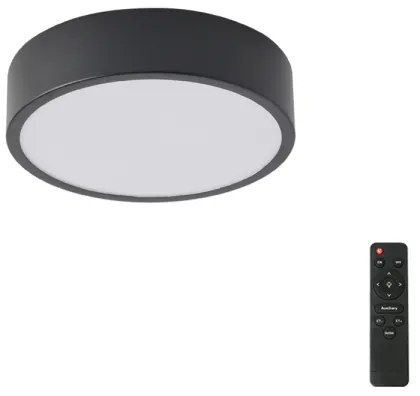 Brilagi - LED dimmelhető lámpatest POOL LED/18W/230V 3000-6000K 20 cm fekete + távirányító