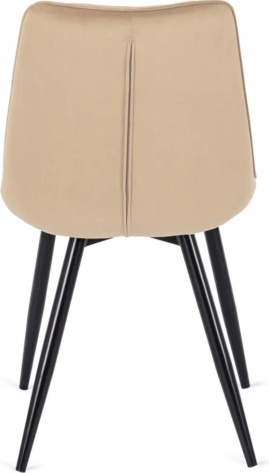 Szék bézs színben, bársony kárpittal RIO