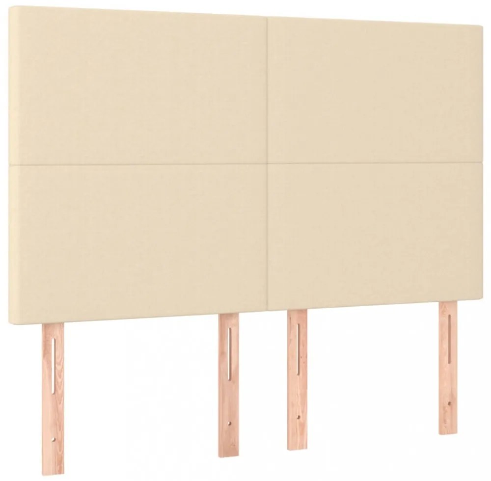 krémszínű szövet fejtámla 144x5x118/128 cm