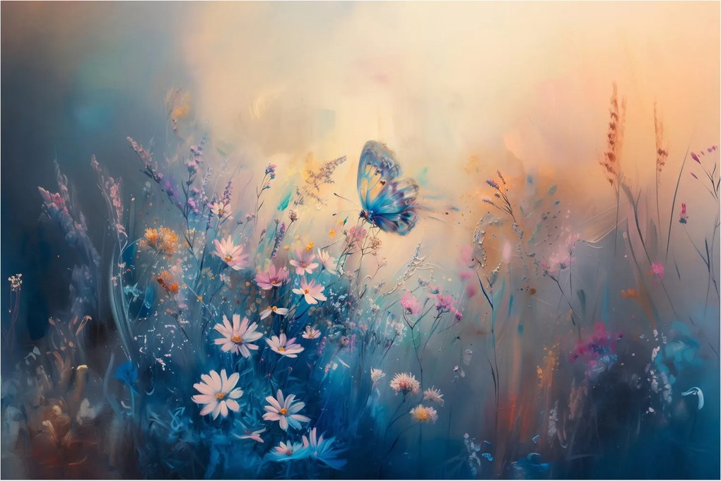 Kép - Rét pillangóval (90x60 cm)