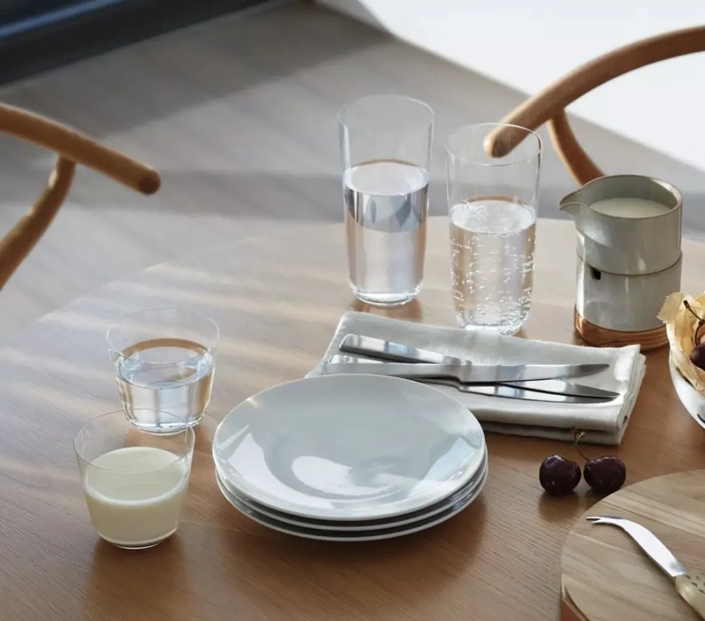 LSA International LSA Dine csésze csészealjjal 0,35 l, 4 db fehér készlet