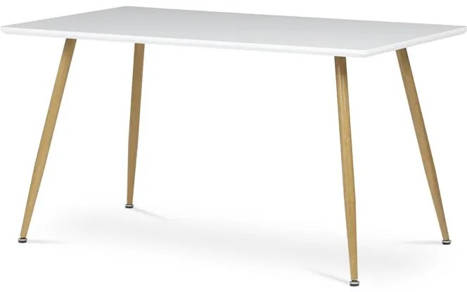 Étkezőasztal 140×80 cm, MDF, Fehér. HT-W1214 WT