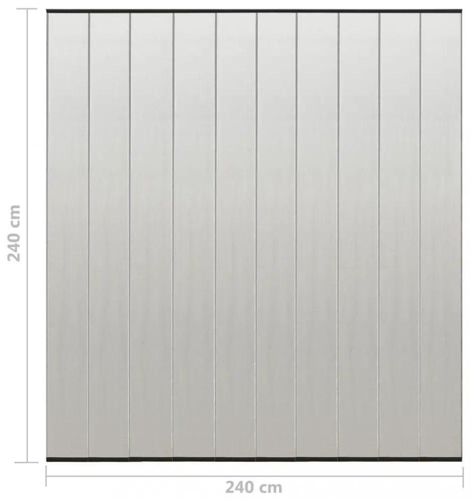 fekete szúnyogháló ajtóra 10 részes hálós függönnyel 240x240 cm