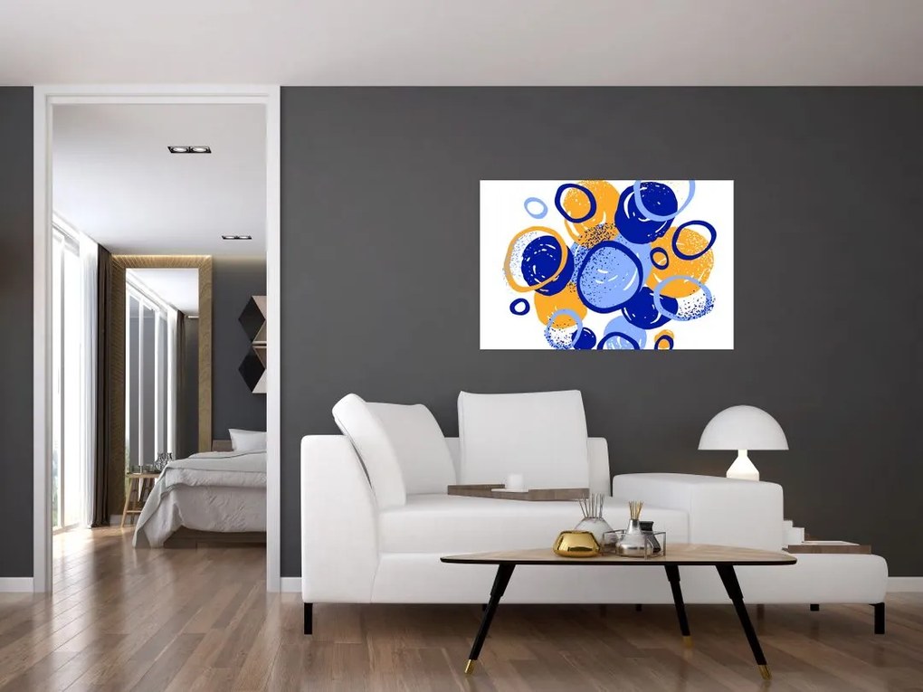 Kép - Világos motívum körökkel (90x60 cm)
