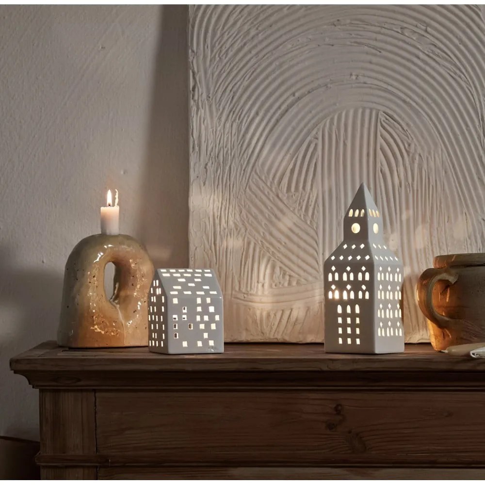 Kerámia gyertyatartó teamécseshez Urbania Lighthouse Church Tower – Kähler Design