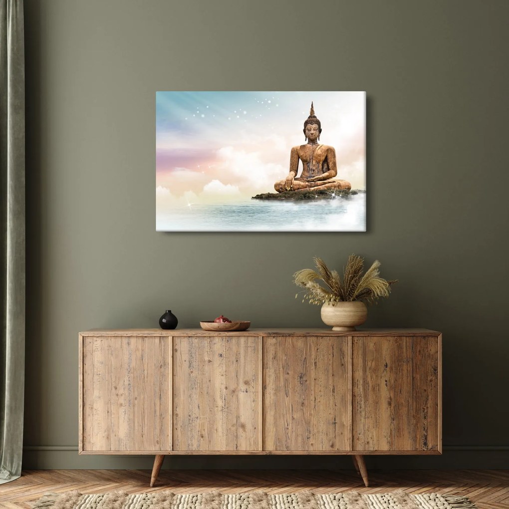 Kép - Buddha vigyáz a földre (90x60 cm)