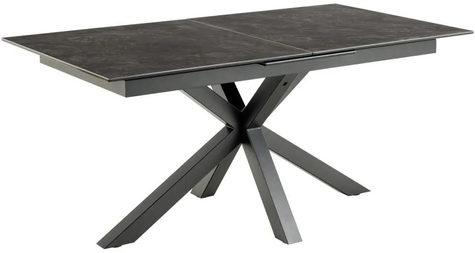 Heaven étkezőasztal,bővíthető, fekete, 168/210 cm