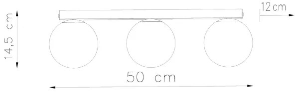 Sollux SL.1153 - Mennyezeti lámpa YOLI 3xG9/12W/230V fekete