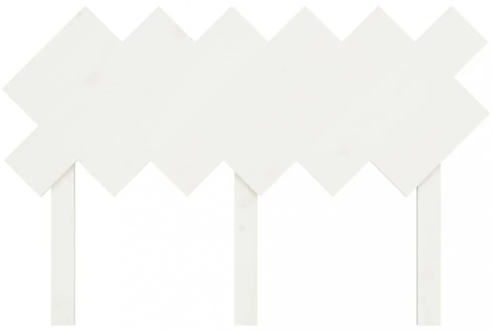 fehér tömör fenyőfa ágyfejtámla 122,5x3x80,5 cm