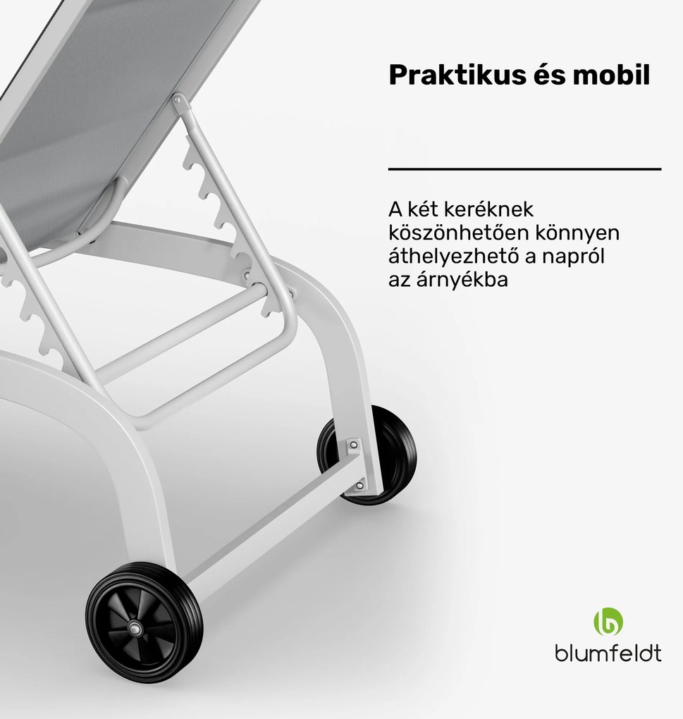 Blumfeldt Limala, napozóágy, acél/alumínium, textilén, 150 kg, hordozható