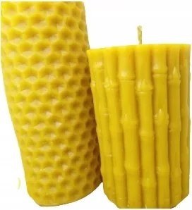 Két gyertya szett közepes 9 cm nagy 15 cm gyertya természetes méhviasz