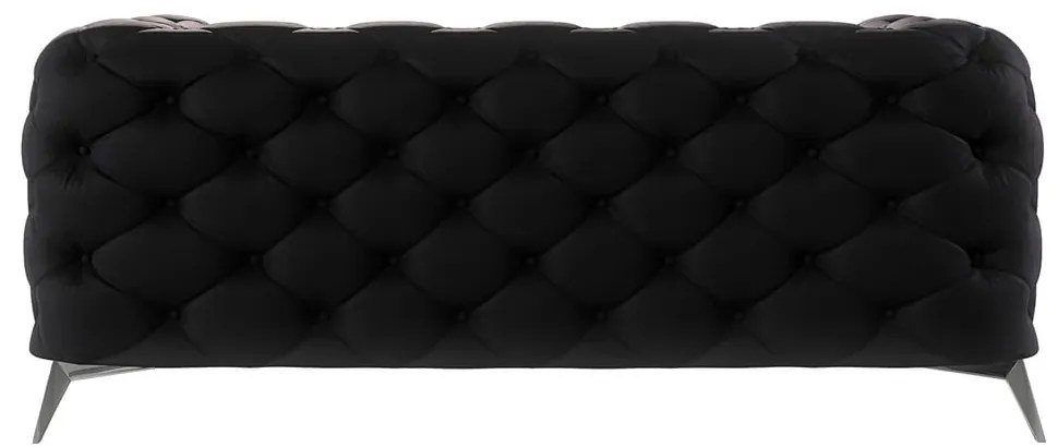 Fekete bársony kanapé 185 cm Chelsea – Ropez