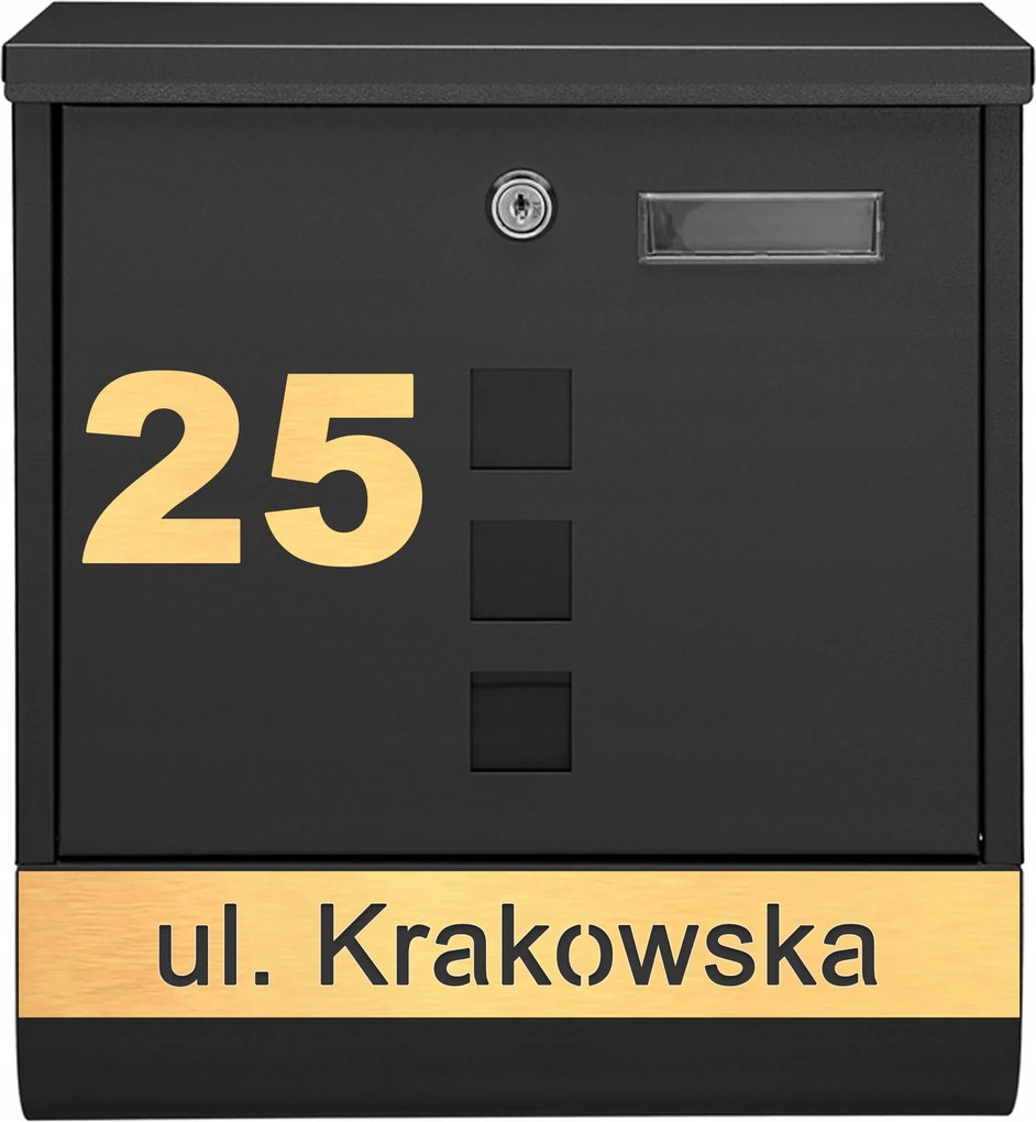 Fekete Postaláda Minta 1 Laminált Arany