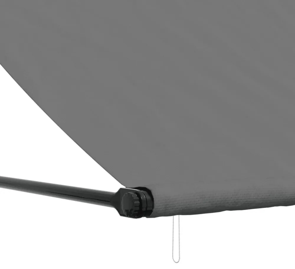 antracit szövet és acél feltekerhető napellenző 300 x 150 cm