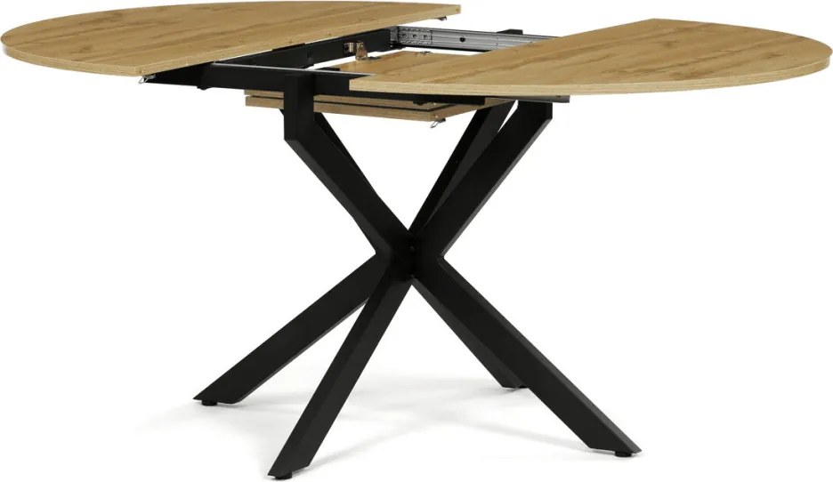 Étkezőasztal bővíthető 120–160 × 120 cm melamin tölgy OAK