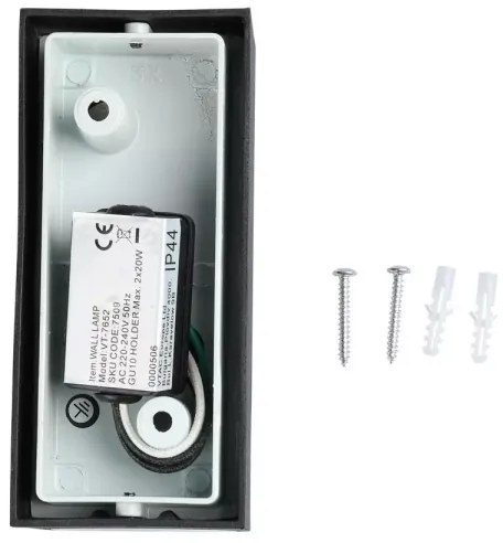 Kültéri fali lámpa 2xGU10/20W/230V IP44