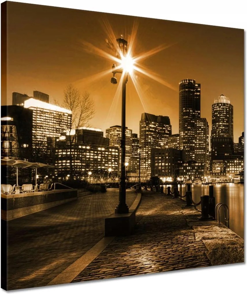 Vászonkép 40x40 Éjszaka Éjszakai város