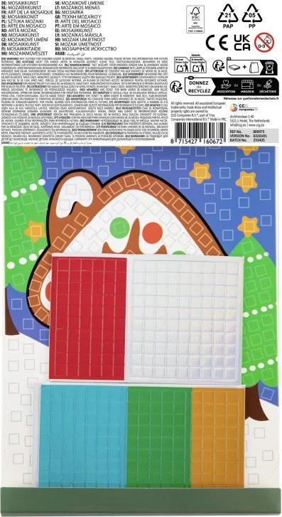 Karácsonyi Gingerbread House habszivacs mozaikos kreatív szett