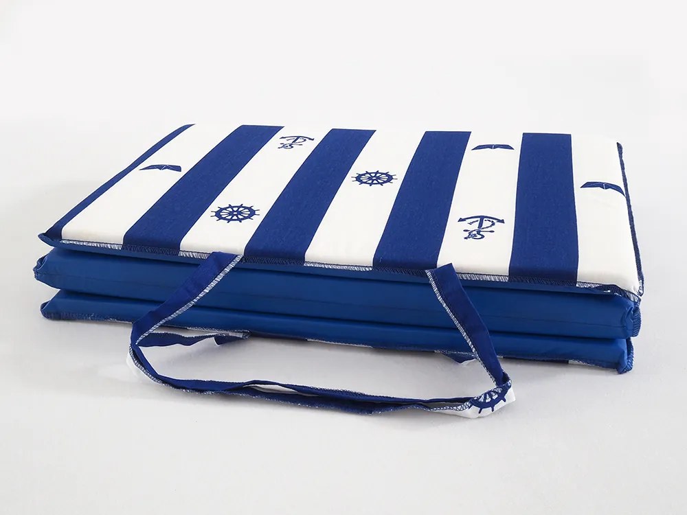 Tengerparti nyugágy CSÍK ÉS HORGONY 137x49 cm, kék-fehér