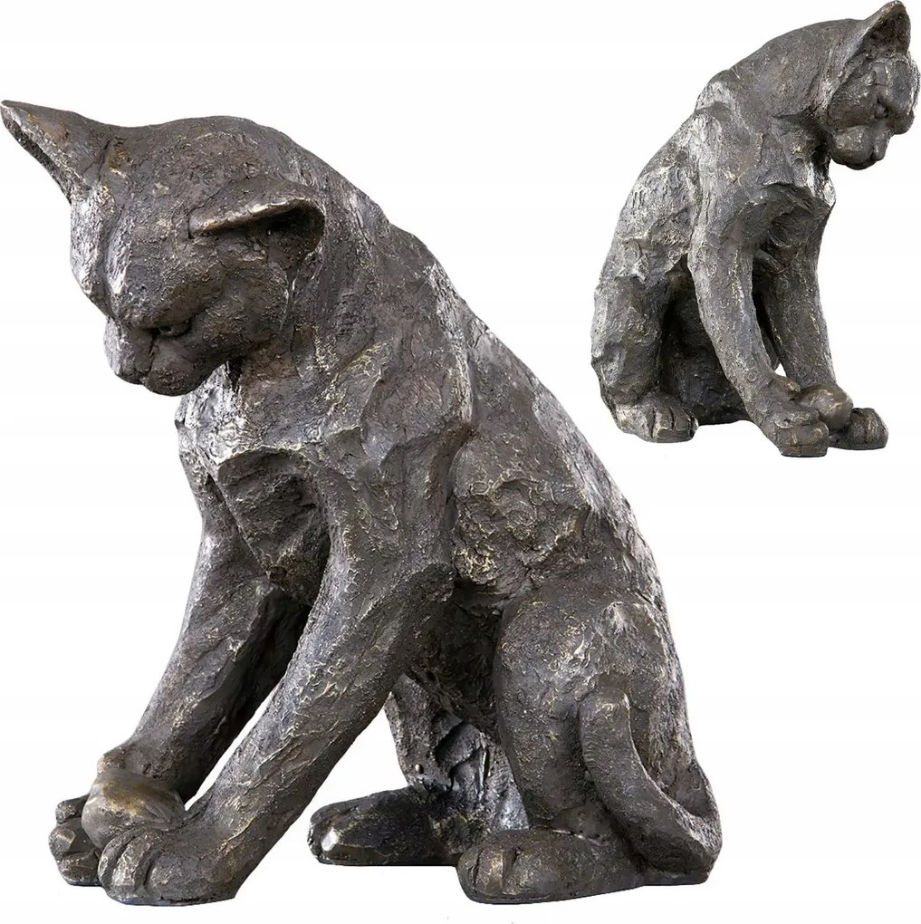 Kerti Macska Figura macska hal kerti dekoráció skandináv 25cm