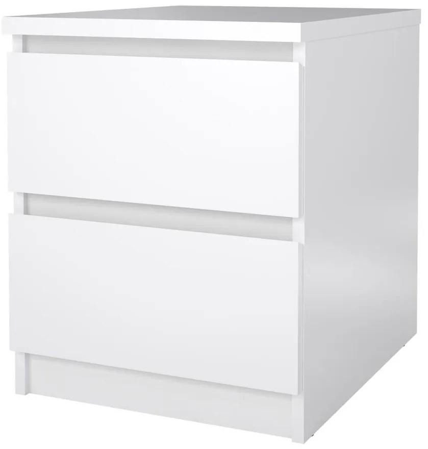 Simplicity III éjjeliszekrény, fehér fényes