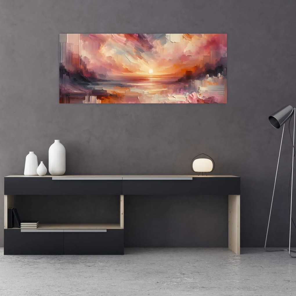 Kép - Festett alkonyat (120x50 cm)