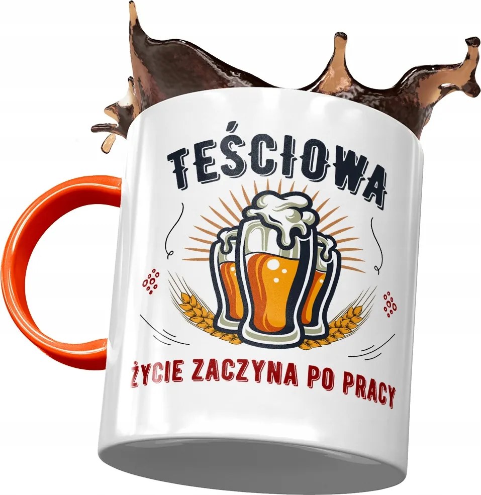 Narancssárga bögre anyósnak Anyósnak Ajándék Nyomtatott fényképpel