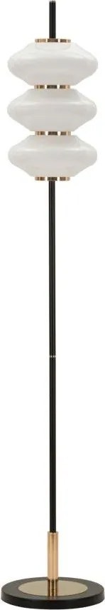 Fehér-fekete állólámpa üveg búrával (magasság 168 cm) Vintage – Mauro Ferretti