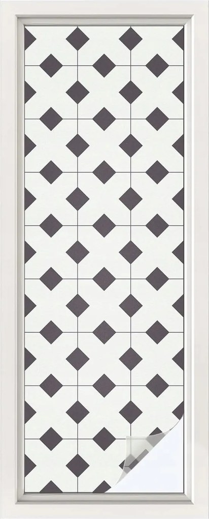 Szélvédőfólia Adatvédelem Ablak Gyémánt fekete-fehér 50x146 cm