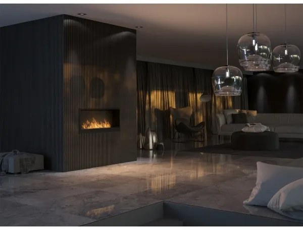 InFire - Beépített BIO kandalló 120x50 cm 3kW fekete