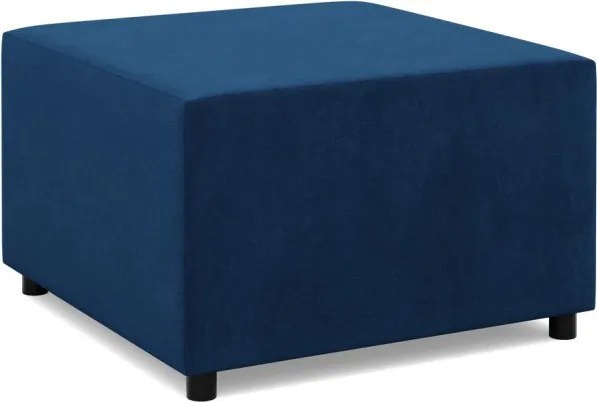 Zeus puff, bársony, 70x70, kék