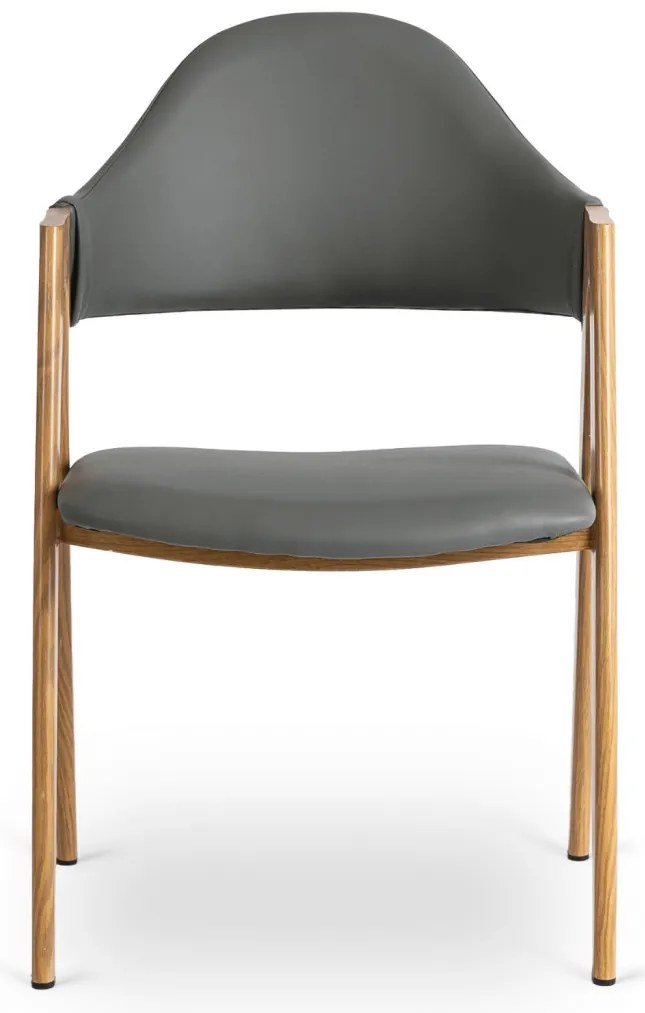 Szürke Eco-bőr Étkezőszék WILLY