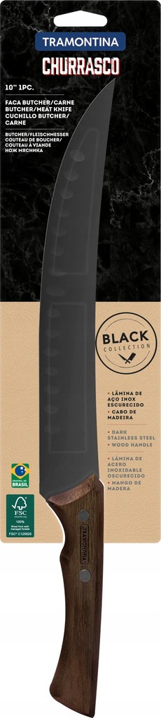 Tramontina Húsvágó kés 24cm Churrasco Black 10" 1PC