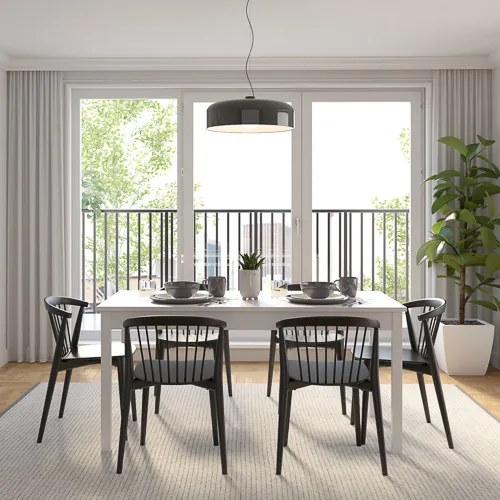 SENDI Étkezőasztal Fehér Színben 160 cm