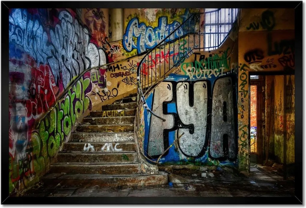 Poszterek keretben 60x40 Graffiti Falfestmények