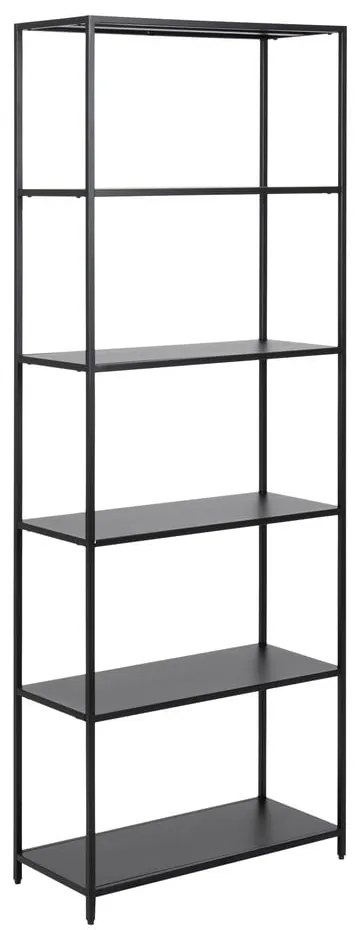 Fekete fém könyvespolc 70x185 cm Newcastle – Actona