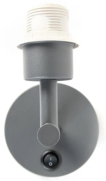 Modern fali lámpa sötétszürke 1-es kapcsolóval - Combi