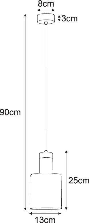 KAJA K-5255 ALTO Egyágú Függesztett Lámpa Fém E27 IP20
