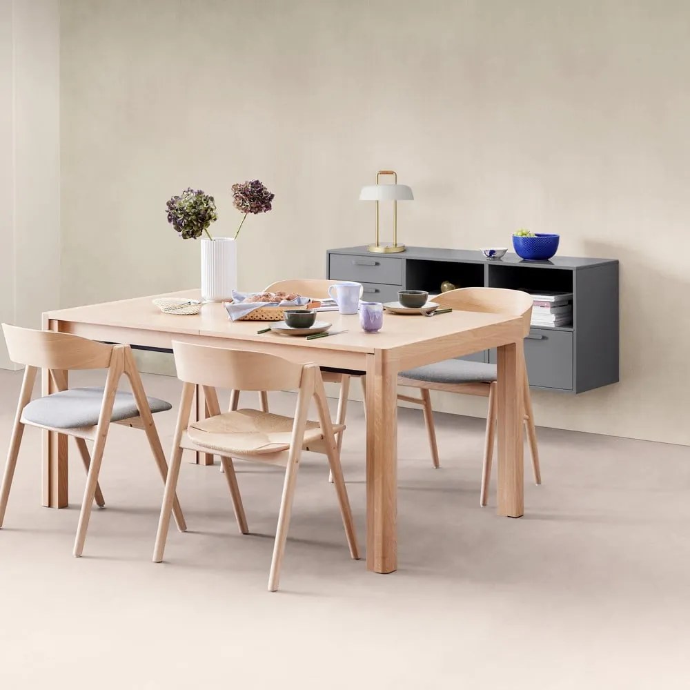 Bővíthető étkezőasztal tölgyfa dekoros asztallappal 96x160 cm Join by Hammel – Hammel Furniture