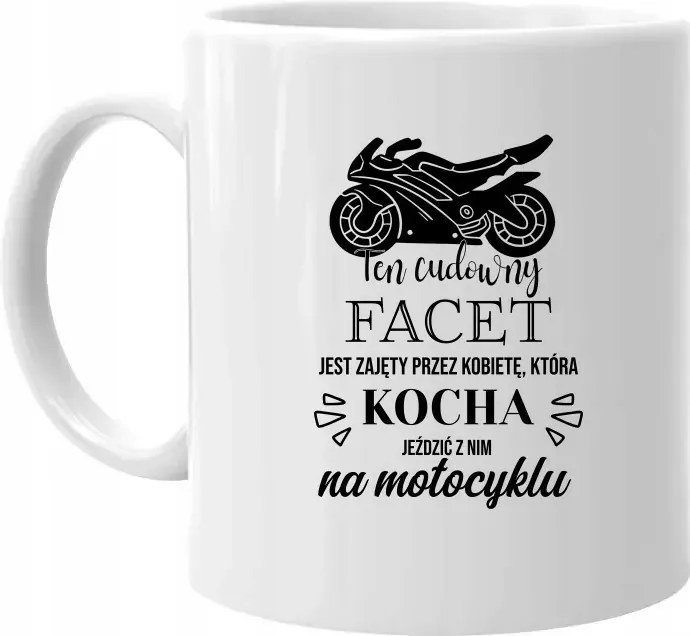 Elfoglalt egy nő, aki szeret vele motorozni Bögre