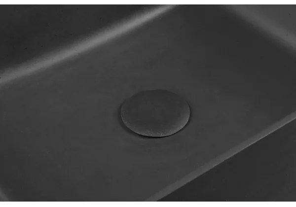 Sapho - FORMIGO munkalapra helyezhető mosdó 47,5x36,5 cm beton/fekete