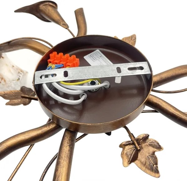 Felületre szerelhető ROZETA csillár 3xE14/40W/230V, bronz