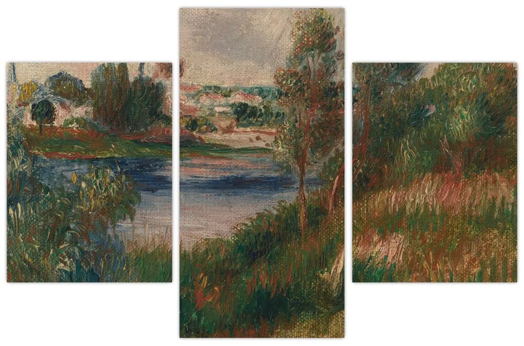 Kép - Auguste Renoir, Landscape at Vetheuil, reprodukciók (90x60 cm)