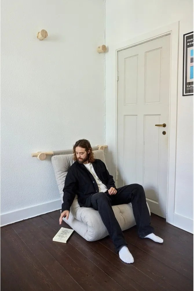 Sötétbarna kordbársony fotel Hooked – Karup Design