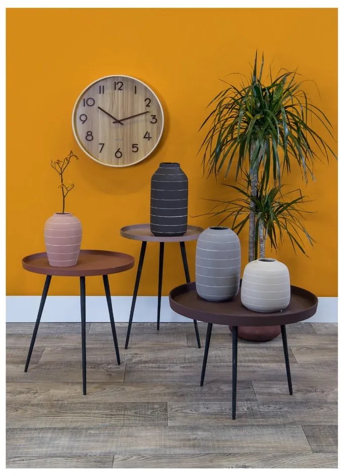 Pure Medium világosbarna falióra hársfából, ø 40 cm - Karlsson