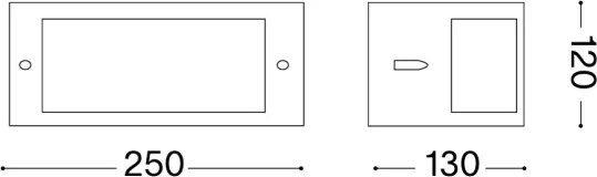 Ideal Lux - Kültéri fali lámpa REX 1xE27/60W/230V IP44 barna