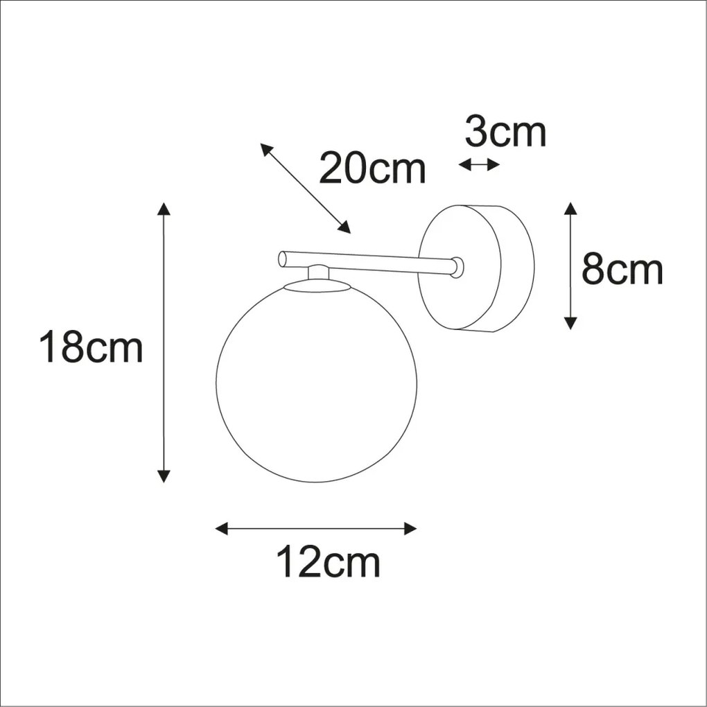 KAJA K-5854 FILO Fekete Színű Fali Lámpa 1xG9 10W IP20