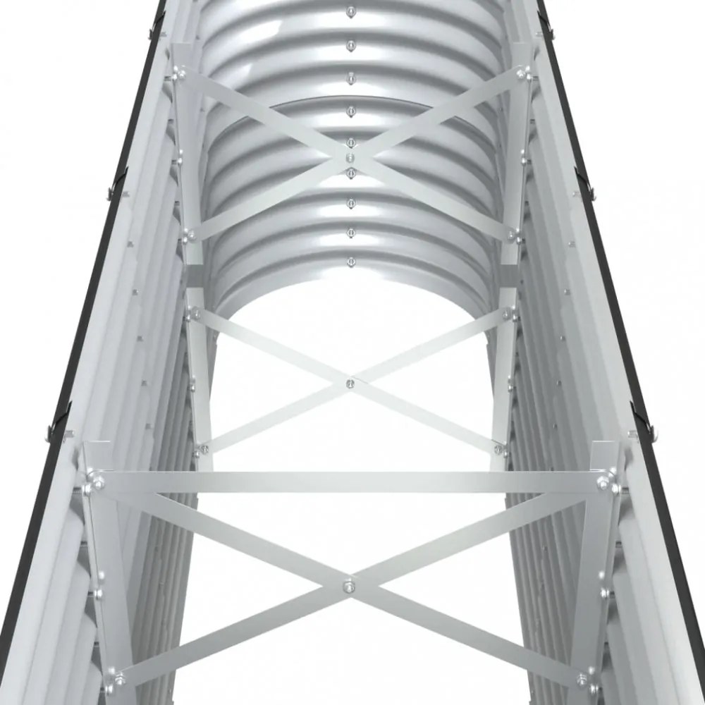 antracitszürke horganyzott acél kerti magaságyás 332x40x68 cm