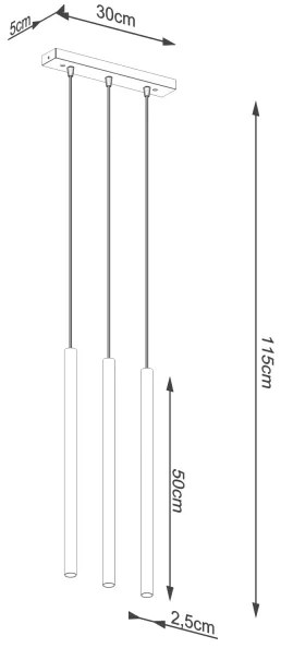 Sollux SL.1171 - Csillár zsinóron PASTELO 3xG9/8W/230V arany